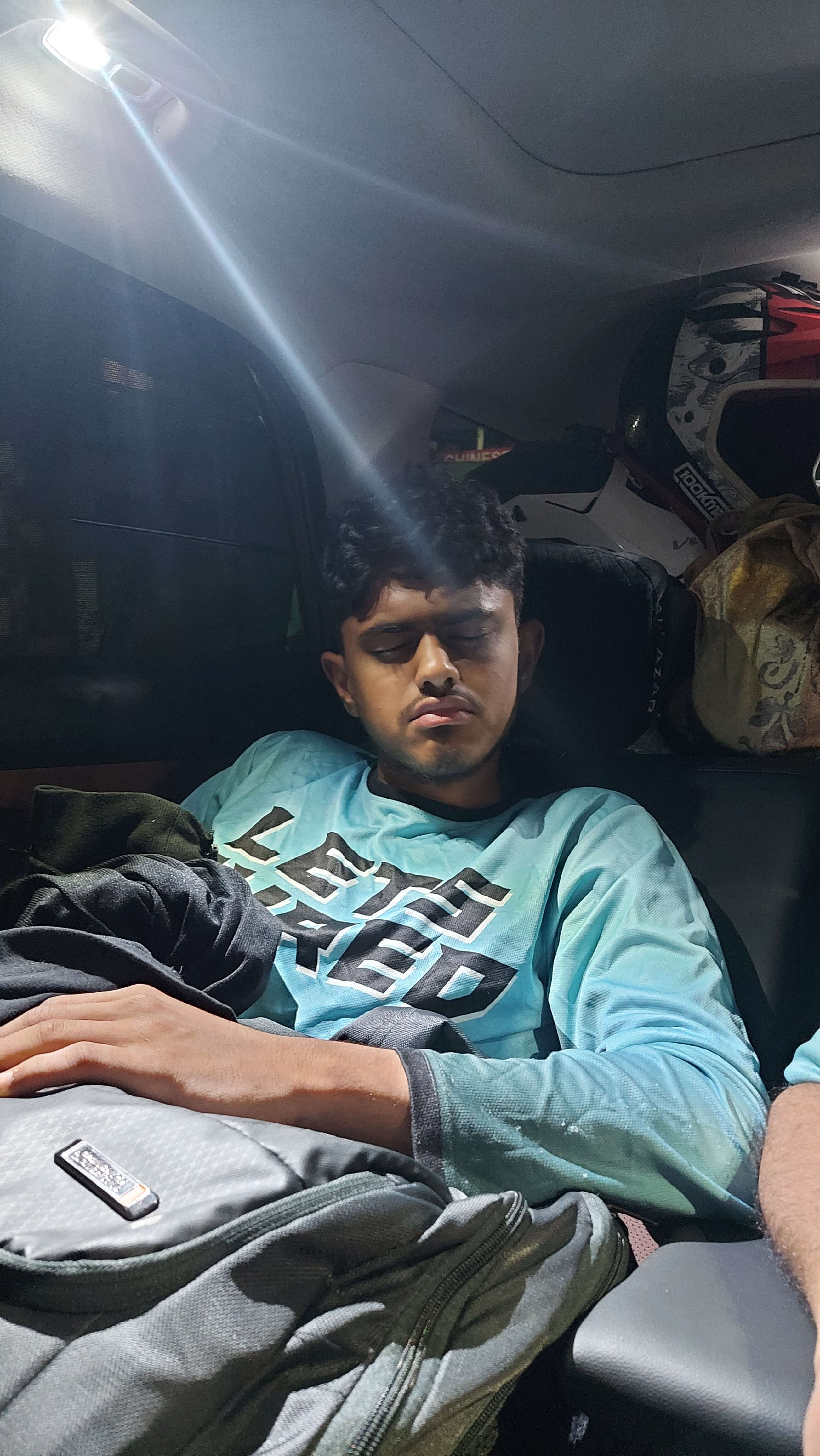 Sleeping on the way to Mumbai, Probably a bad dream